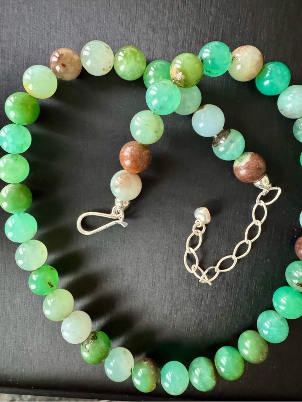 Jay King Green Jade Beaded Women's Necklace with Silver Chain Accent - Picture 8 of 8